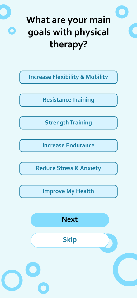 Based on my research, I created my wireframes, here I implemented the onboarding quiz idea, and I tried to prompt the user in a similar fashion to tailor the content towards their needs dependent on what goals they planned to achieve.